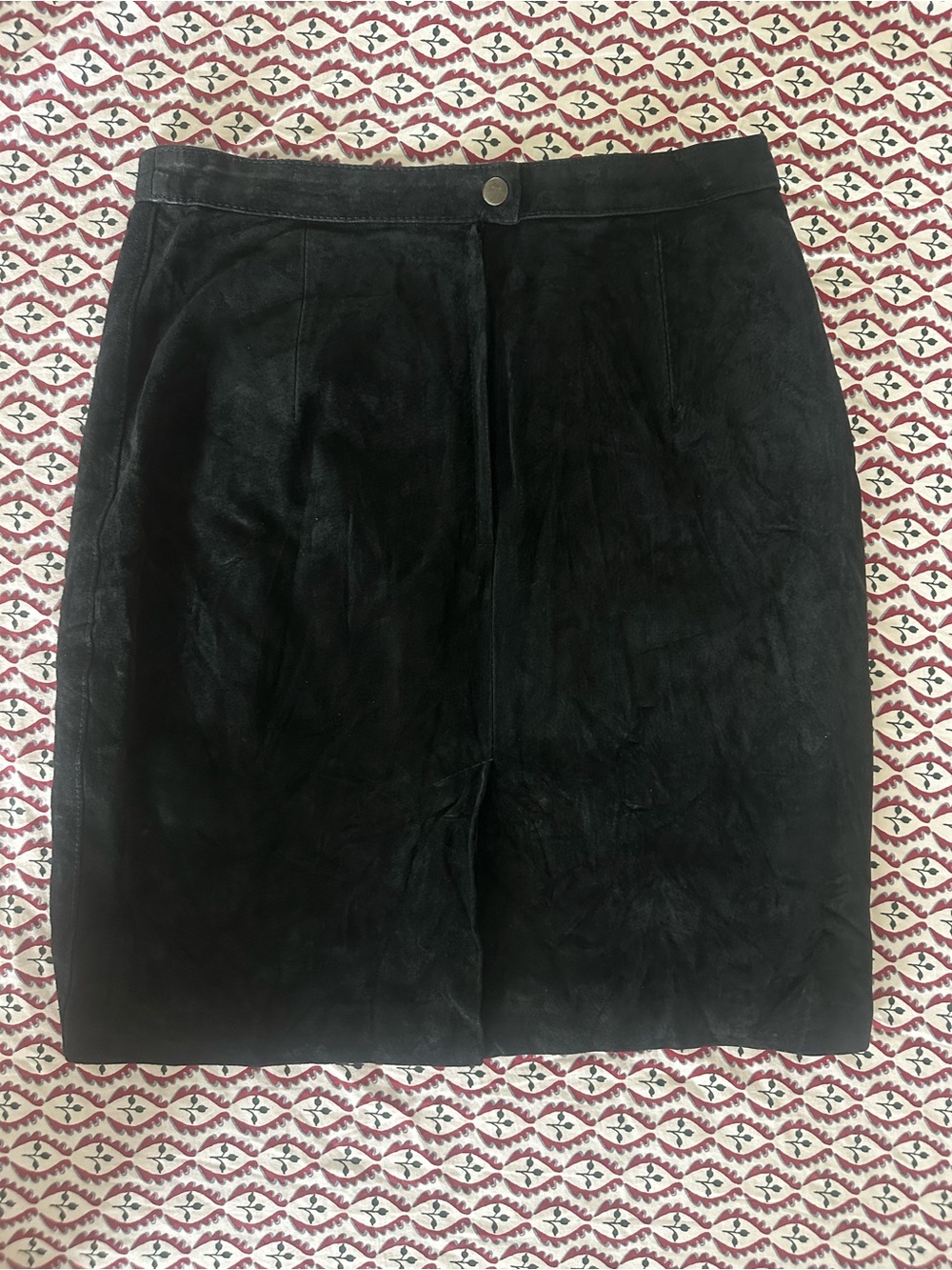 Vintage 100% Suede Fall Classic Mini Skirt